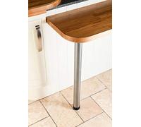 Baroque Pewter Stainless Steel Adjustable Table Worktop Leg - Pewter