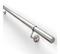 Rothley Stainless Steel Rounded Handrail Kit, (L)3.6M
