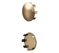 Rothley Staircase Handrail Shallow End Cap 40mm Diameter in Antique Brass - Home Interior Decorative Finishing Ends for Stair Rail Tubes - Pack of 2