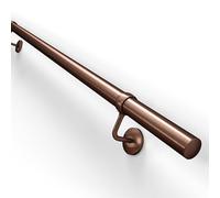 Rothley Staircase Handrail Shallow End Cap 40mm Diameter in Antique Copper - Home Interior Decorative Finishing Ends for Stair Rail Tubes - Pack of 2