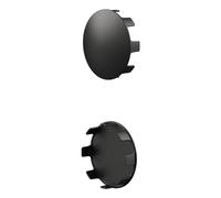 Rothley Staircase Handrail Shallow End Cap 40mm Diameter in Matt Black - Home Interior Decorative Finishing Ends for Stair Rail Tubes - Pack of 2