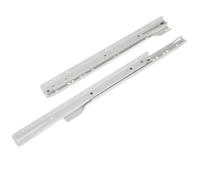 Rothley White Self-Close Bottom-Fixed Drawer Runner (L)350mm, Pack Of 2