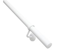 Rothley White Steel Rounded Handrail Kit, (L)1.2M