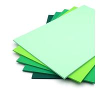 Rothmill A4 Coloured Card Stock, 220gsm Weight and 280 Micron Thickness, Green Card Pack with 5 'Green' Tones, Ideal for Arts and Craft, Office and Stationery Use - 50 Sheets