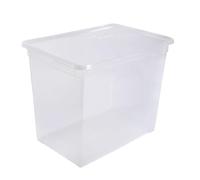 Rotho 1422900096 Clear Box Mega, Transparent, 70L