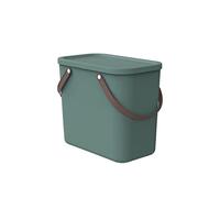 Rotho Albula Storage box 25l with lid, 25l (40.0 x 23.5 x 34.0 cm), Green