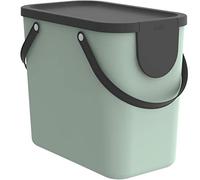 Rotho Albula Storage Box Lid, Plastic (PP Recycled), Turquoise/Anthracite, 25 L, (40 x 23.5 x 34 cm)