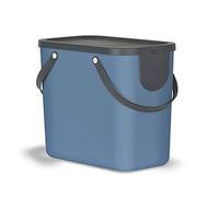 Rotho, Albula, Waste separation system 25l for the kitchen, Plastic (PP) BPA-free, blue/anthracite, 25l (40,0 x 23,5 x 34,0 cm)