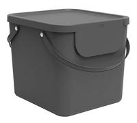 Rotho Albula Waste Separation System 40 L for the Kitchen, Plastic (PP) BPA-, Anthracite, 40 L(40.0 x 35.8 x 34.0 cm)