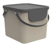 Rotho Albula Waste Separation System 40 L for the Kitchen, Plastic (PP) BPA Cappuccino/Anthracite, 40 L (40.0 x 35.8 x 34.0 cm)