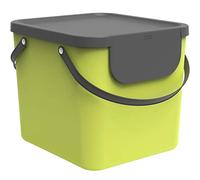 Rotho Albula Waste Separation System 40 L for the Kitchen, Plastic (PP) BPA-Free, Light Green/Anthracite, 40 L (40.0 x 35.8 x 34.0 cm)