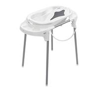 Rotho Babydesign Bath Set with Bath Tub and Adjustable Stand, 0-12 Months, White, TOP Bath Set, 21042000101