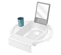 Rotho Babydesign Kiddy Wash Children's Washbasin, to be attached to the edge of the bathtub, 38.7 x 38.2 x 10 cm (pack of 1), white, 20034 0314 01