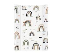 Rotho Babydesign Wedge Changing Pad, 0+ Months, Boho Rainbow, 70 x 50 cm white, 20099 0010 DI01