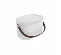 Rotho Babydesign Yuma Changing Table Organiser Made from Recycled Plastic, hygienic and Environmentally Friendly - with lid and Carrying Handle, White, 3.2 litres