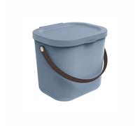 Rotho Babydesign Yuma Mini Diaper Pail - Diaper Container Made from Recycled Plastic, hygienic & Environmentally Friendly - with lid & Carrying Handle, Blue, 6 liters