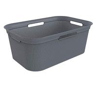 Rotho, Brisen, Laundry basket 41 l, Plastic (PP) BPA anthracite, 40l (59,6 x 39,6 x 23,2 cm)
