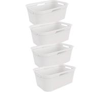 Rotho, Brisen, Set of 4 laundry basket 41 l, Plastic (PP) BPA-free, white, 4 x 40l (59,6 x 39,6 x 31,3 cm)