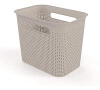 Rotho, Brisen, Storage box 7 l with hole pattern, Plastic (PP) BPA-, cappuccino, 7l (26,2 x 18,0 x 21,1 cm)