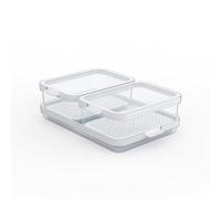 Rotho CAUMA Airtight Food Storage Containers Set - 3-Piece Kitchen Organiser, Stackable, BPA-Free