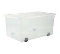 Rotho, Clear, Storage box 63 l with lid, Plastic (PP) BPA-free, transparent, 63l (71,5 x 40,0 x 33,5 cm)