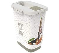 Rotho, Cody, Animal feed container 10 l, Plastic (PP) BPA anthracite/white, 10l (24,3 x 17,9 x 32,2 cm)