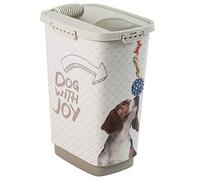 Rotho, Cody, Animal feed container 25 l, Plastic (PP) BPA-free, anthracite/white, 25l (33,0 x 25,0 x 46,3 cm)