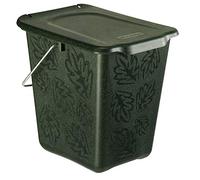 Rotho compost bin Greenline 7l in green, plastic, dark green, large (7 liters)