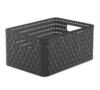 Storage Basket "Country" 11 L Anthracite 32.8 x 23.8 x 16 cm Box Carrying