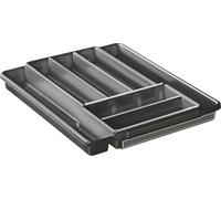 Rotho, Domino, Cutlery tray with 7 compartments, Plastic (PP) BPA-free, anthracite, 39,7 x 34,1 x 5,1 cm