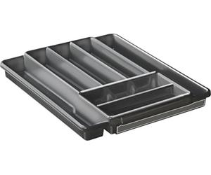 Rotho, Domino, Cutlery tray with 7 compartments, Plastic (PP) BPA-free, anthracite, 39,7 x 34,1 x 5,1 cm