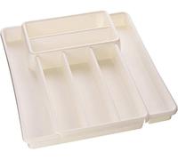 Rotho, Domino, Cutlery tray with 7 compartments, Plastic (PP) BPA-free, white, 39,7 x 34,1 x 5,1 cm