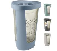 Rotho Fabu Kitchen Bin Bag Stand 40 x 40 x 62.1 cm for Recycling Bags Blue | Rubbish Bin Bag Holder, Recycling Bags for Kitchen, Stable Frame, Lidded Opening, Suitable for Home Kitchen or Cellar