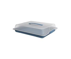 Rotho John Large Party Butler, Plastic (PP), BPA-Free, Blue/Transparent, (47.5 x 39.0 x 9.8 cm)