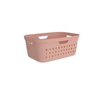 Rotho Jona Laundry Basket 39L Jona Plastic (PP Recycled), Pink, 39L (56.6 x 38.5 x 23.3 cm)