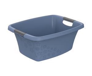 Rotho Laundry Bin Hamper Laundry Baskets Flowers 25 L Horizon Blue Plastic