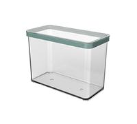 Rotho Loft rectangular storage box 2.1l with lid and seal, food-safe plastic (PP) BPA-free, turquoise/transparent, 2.1l (20.0 x 10.0 x 14.2 cm)