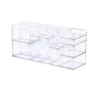 Rotho Loft 24-Piece Storage Boxes with Lids for Food Storage Set White | Food Containers with Lids, 24-Piece Storage Box Set, Food Storage Containers with Lids, Stackable, Silicone-Sealed, Clear