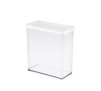 Rotho Loft Rectangular Storage Jar with Lid and Seal, Food Safe Storage Box, Kitchen Utensil, Organiser, Plastic (SAN) BPA-Free, Transparent/Black (3.2 L Rectangular)