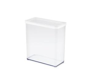 Rotho Loft Rectangular Storage Jar with Lid and Seal, Food Safe Storage Box, Kitchen Utensil, Organiser, Plastic (SAN) BPA-Free, Transparent/Black (3.2 L Rectangular)