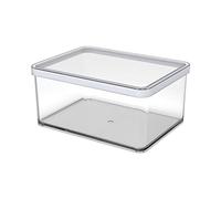 Rotho, Loft, storage box 2.25 l with lid, Plastic (PP) BPA-free, white/transparent, 2,25l (20,0 x 15,0 x 9,6 cm)
