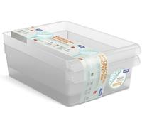 Rotho Loft Storage Boxes 3 Pack Fridge Organisers Food Safe Transparent | Kitchen Storage Containers, Three Food-Safe Transparent PP Boxes, Clear Contents at a Glance, Simple Fridge Organisation