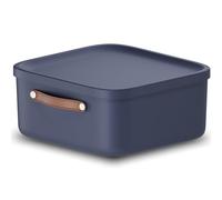 Rotho Maloja Storage box 20 l, Plastic (PP recycled), 20 (39.5 x 38.0 x 17.7 cm), Blue