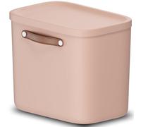 Rotho Maloja Storage box 25 l, Plastic (PP recycled), 25 (39.5 x 26.5 x 34.0 cm), Pink
