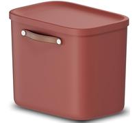 Rotho Maloja Storage box 25 l, Plastic (PP recycled), 25 (39.5 x 26.5 x 34.0 cm), Red