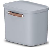 Rotho Maloja Storage box 25l, Plastic (PP recycled), Light Blue (39.5 x 26.5 x 34.0 cm)