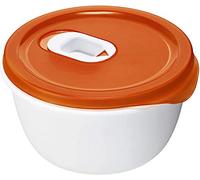 Rotho, Micro Clever, Bowl suitable for the microwave, Plastic (PP) BPA-free, red/white, 0,8l (16,0 x 16,0 x 8,5 cm)