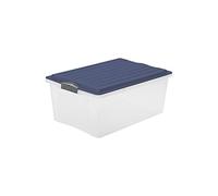 Rotho Modern 38 L Storage Box with Lid, Plastic (PP), BPA-Free, Blue