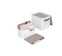 Rotho MyPaper MY PAPER Plus document organiser set, Plastic (PP) BPA-free, white/red, (40.0 x 29.2 x 46.5 cm)