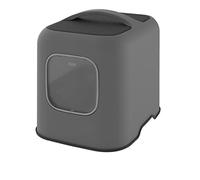 Rotho MyPet Biala Cat Litter Tray with Hood and Scoop, Plastic (PP Recycled), Anthracite, (51.0 x 39.5 x 44.3 cm)